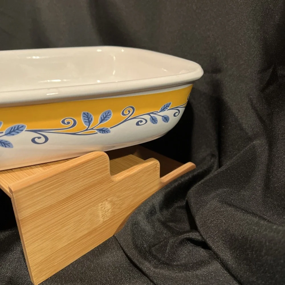 Vtg Corelle Coordinates Casa Flora Stoneware Baking Lasagna Pan Roaster‎ 9